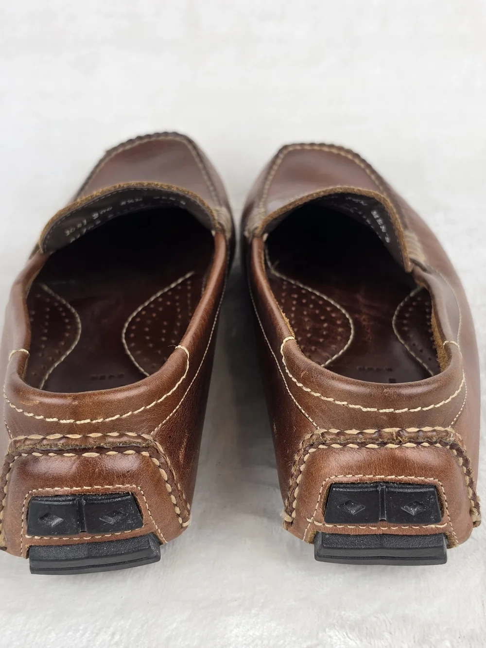 G.H. Bass Fairlane Mens 8.5M Brown Leather Driving Moc Penny Loafers Brazil